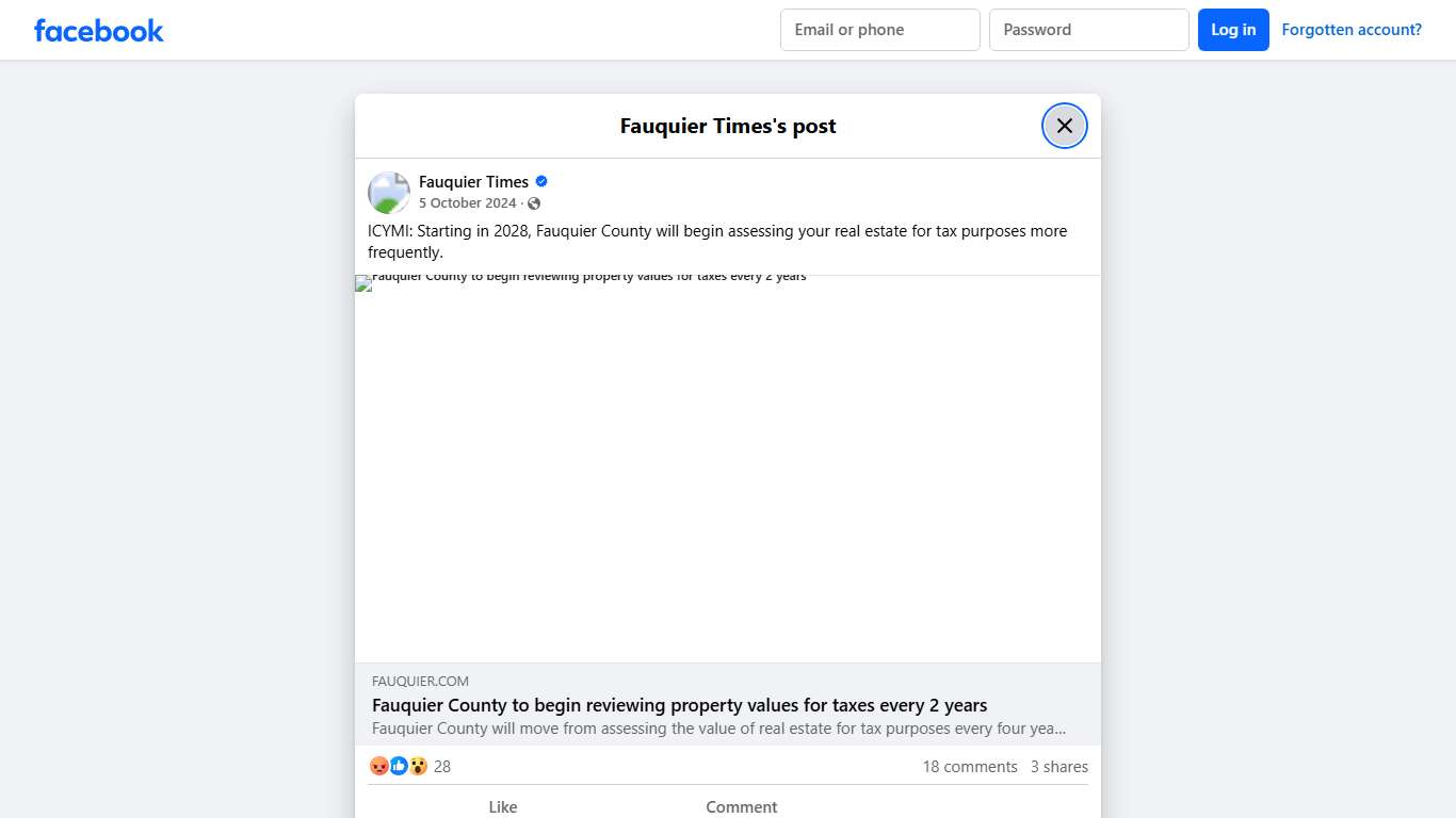 Fauquier Times - ICYMI: Starting in 2028, Fauquier County... Facebook